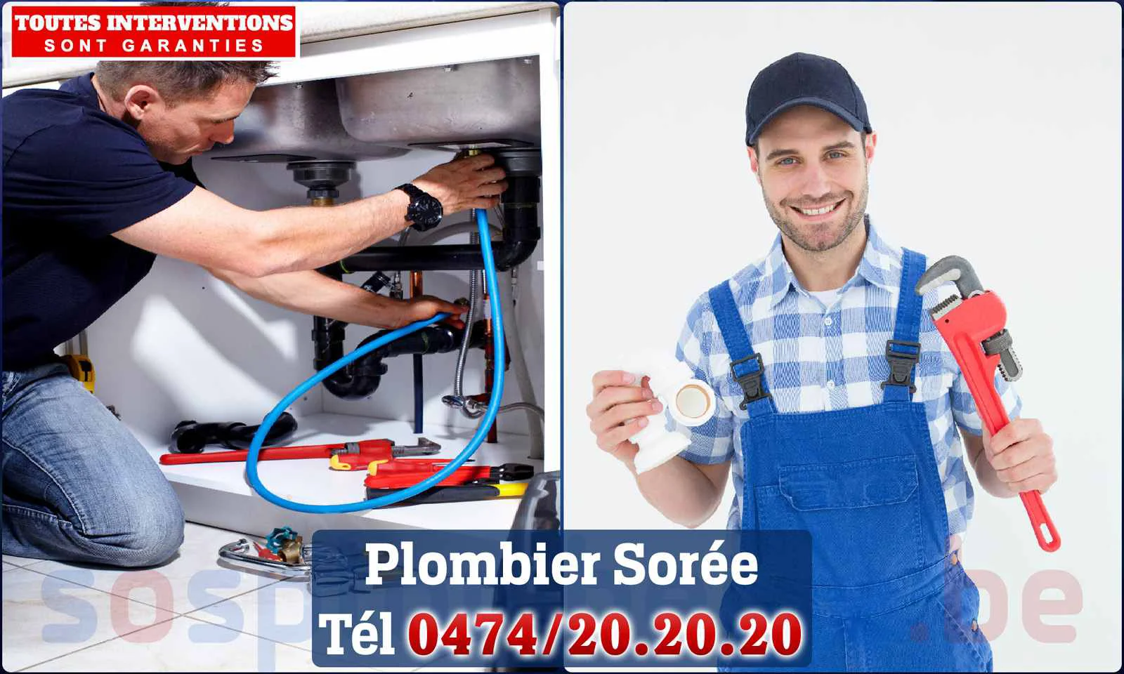 SOS Plomberie - Plombier Sorée pour installation et
                    réparation