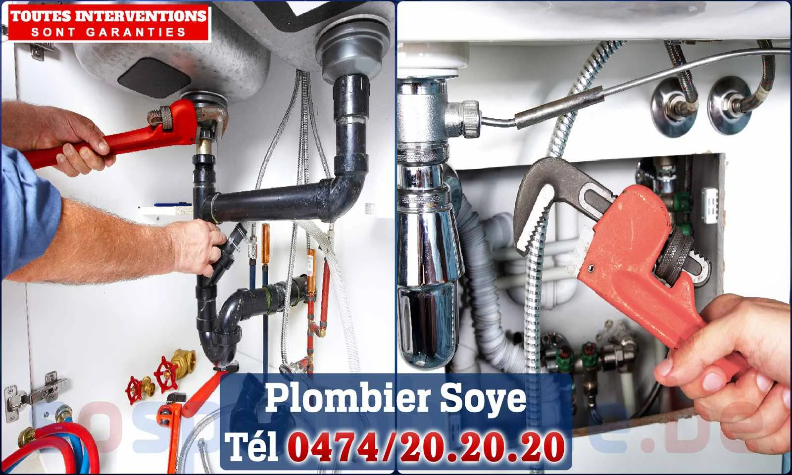 SOS Plomberie - Plombier Soye pour installation et
                    réparation