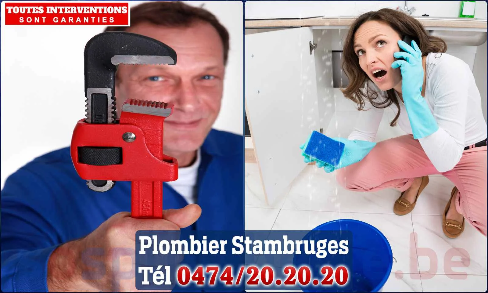 SOS Plomberie - Plombier Stambruges pour installation et
                    réparation