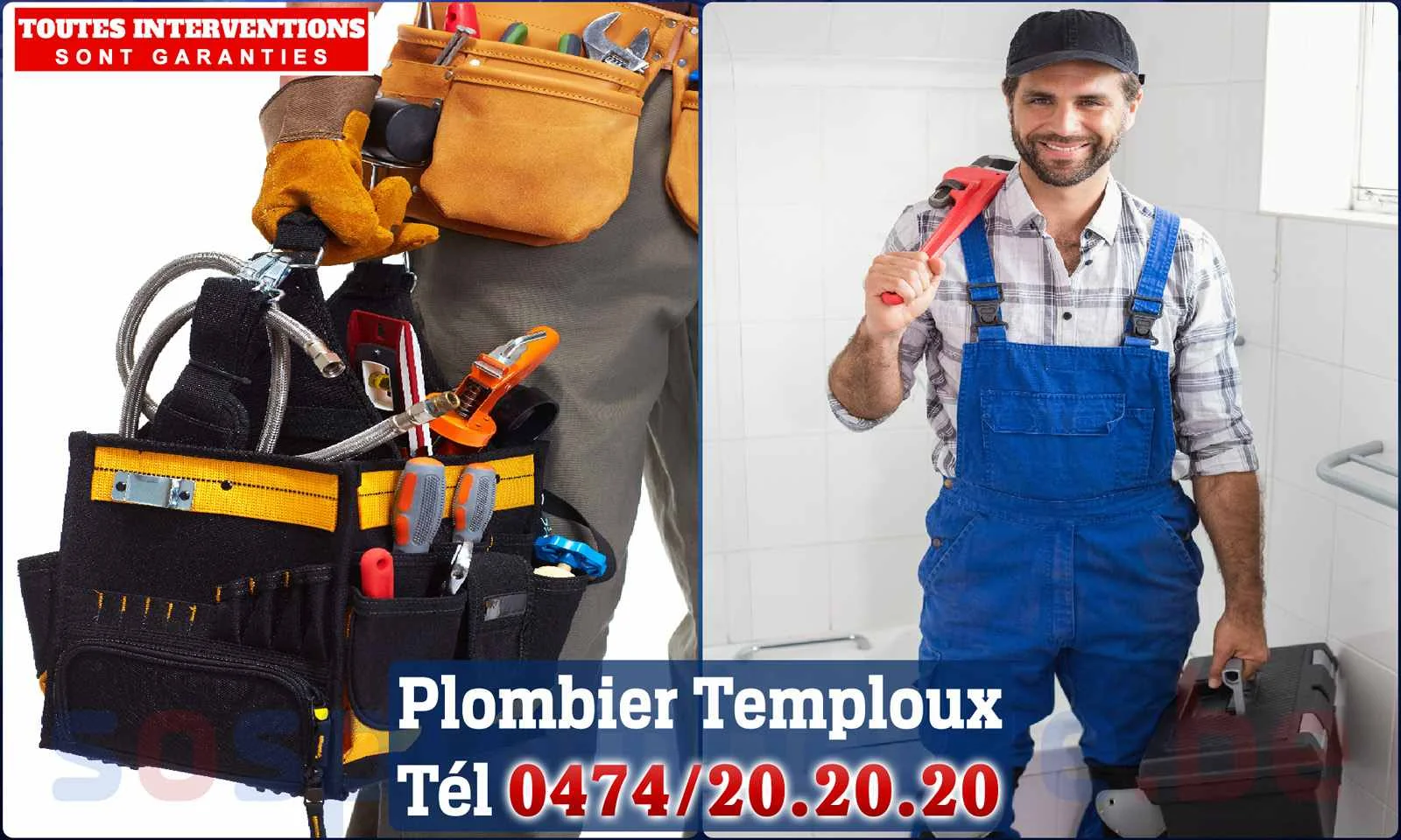 SOS Plomberie - Plombier Temploux pour installation et
                    réparation