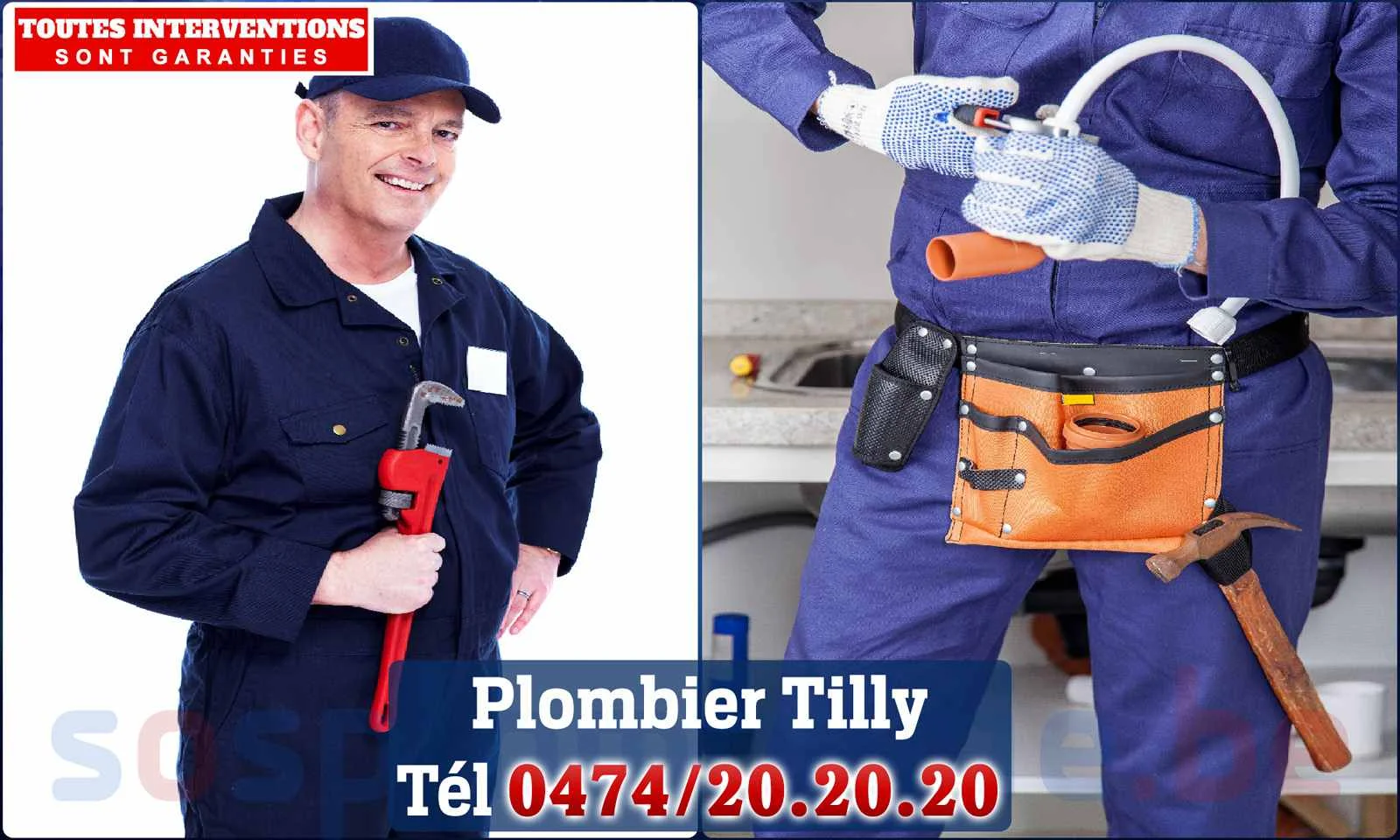 SOS Plomberie - Plombier Tilly pour installation et
                    réparation