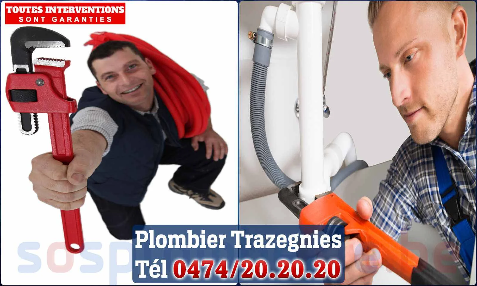 SOS Plomberie - Plombier Trazegnies pour installation et
                    réparation