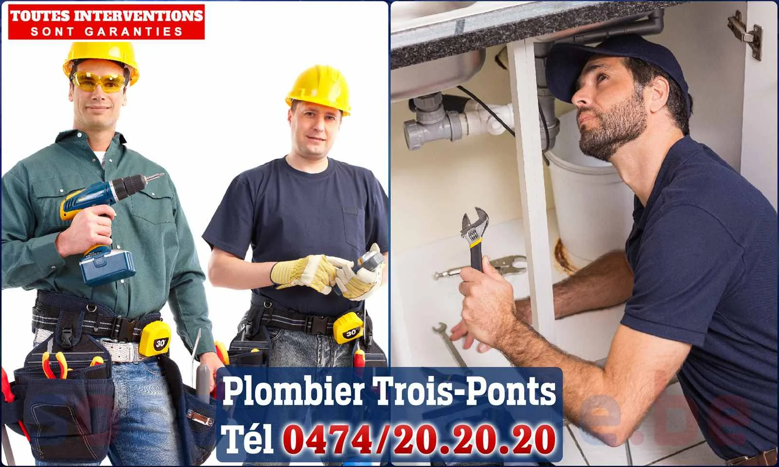 SOS Plomberie - Plombier Trois-Ponts pour installation et réparation
