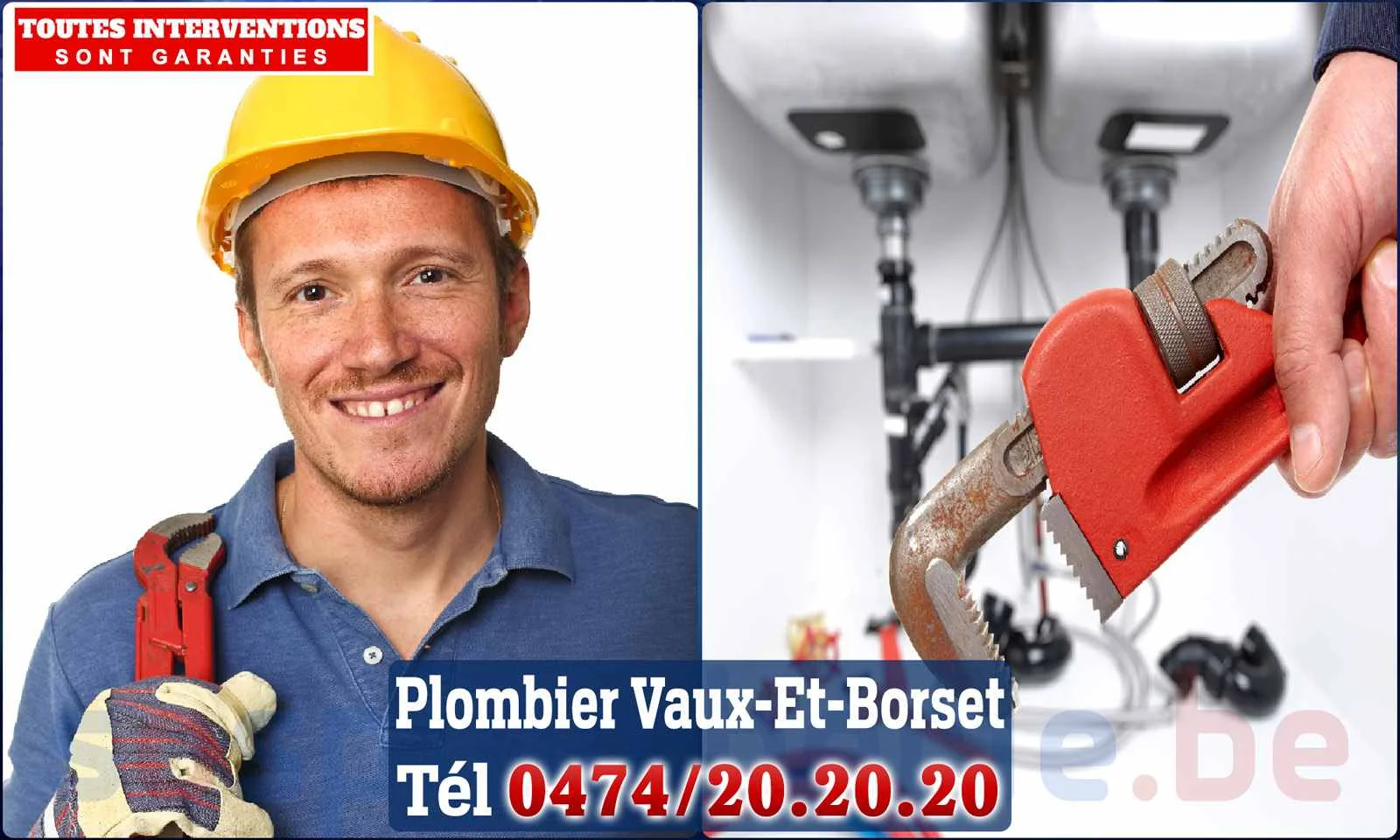 SOS Plomberie - Plombier Vaux-et-Borset pour installation et
                    réparation