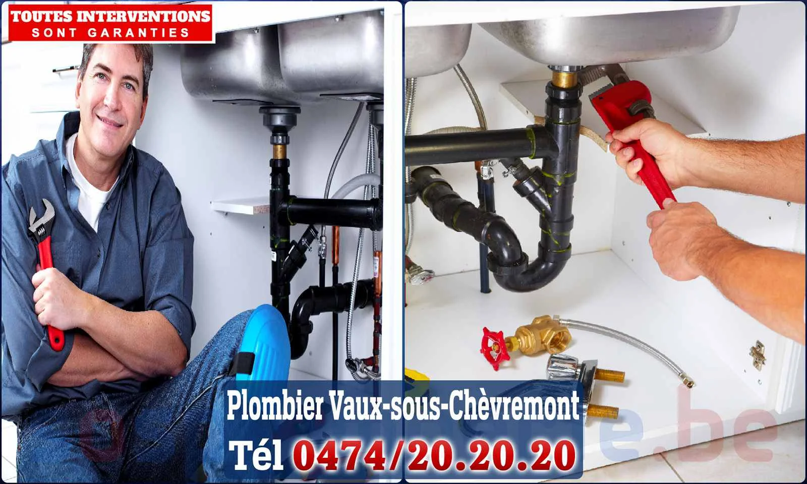 SOS Plomberie - Plombier Vaux-sous-Chèvremont pour installation et
                    réparation