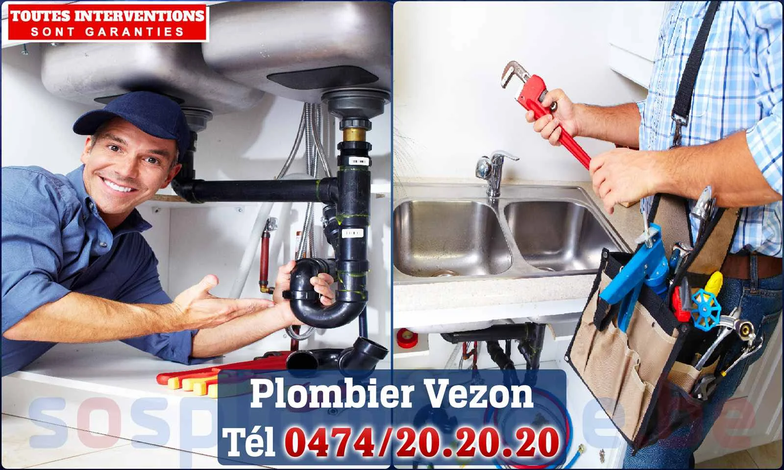 SOS Plomberie - Plombier Vezon pour installation et
                    réparation