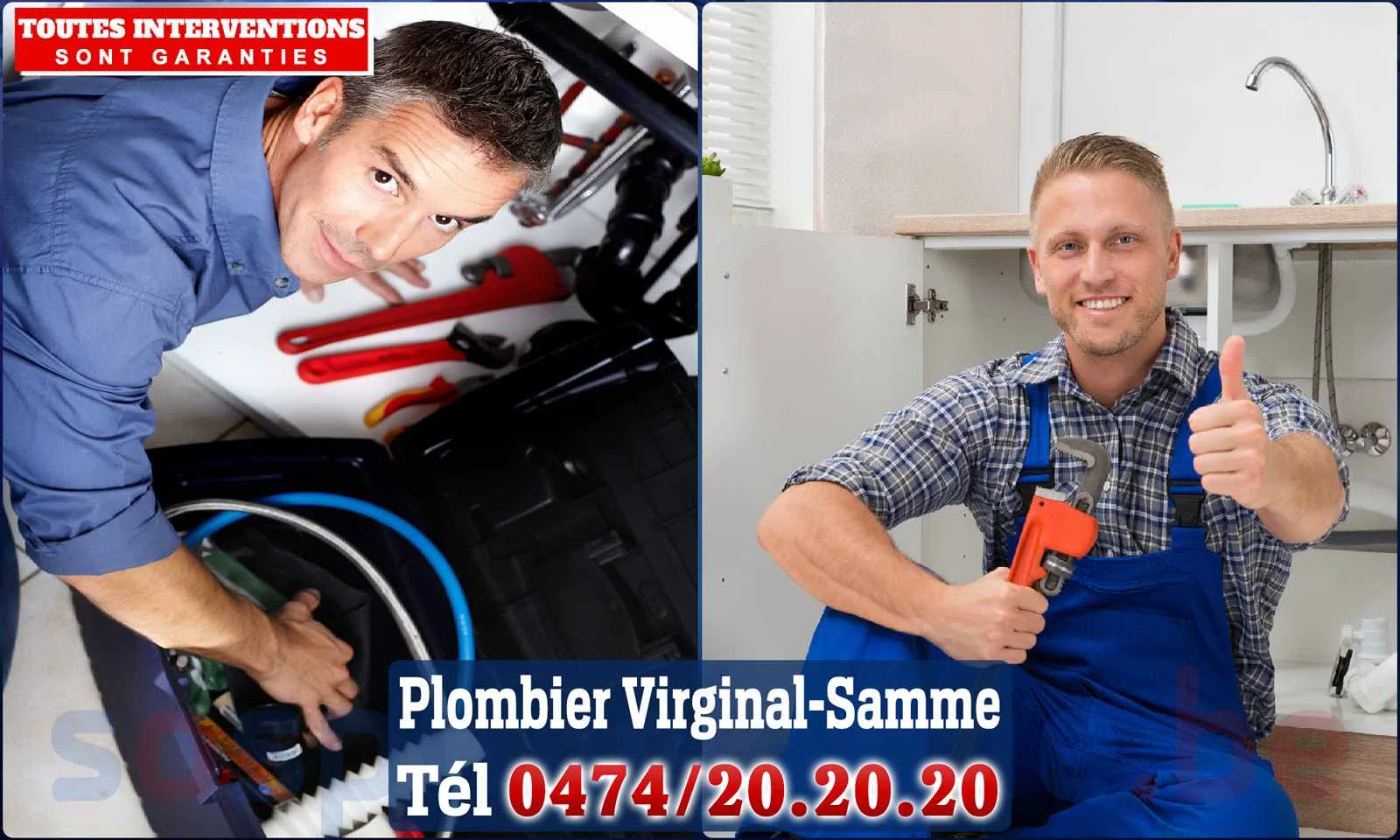SOS Plomberie - Plombier Virginal-Samme pour installation et
                    réparation