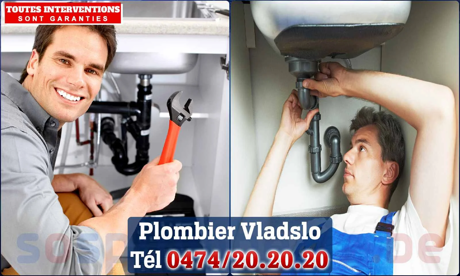 SOS Plomberie - Plombier Vladslo pour installation et
                    réparation