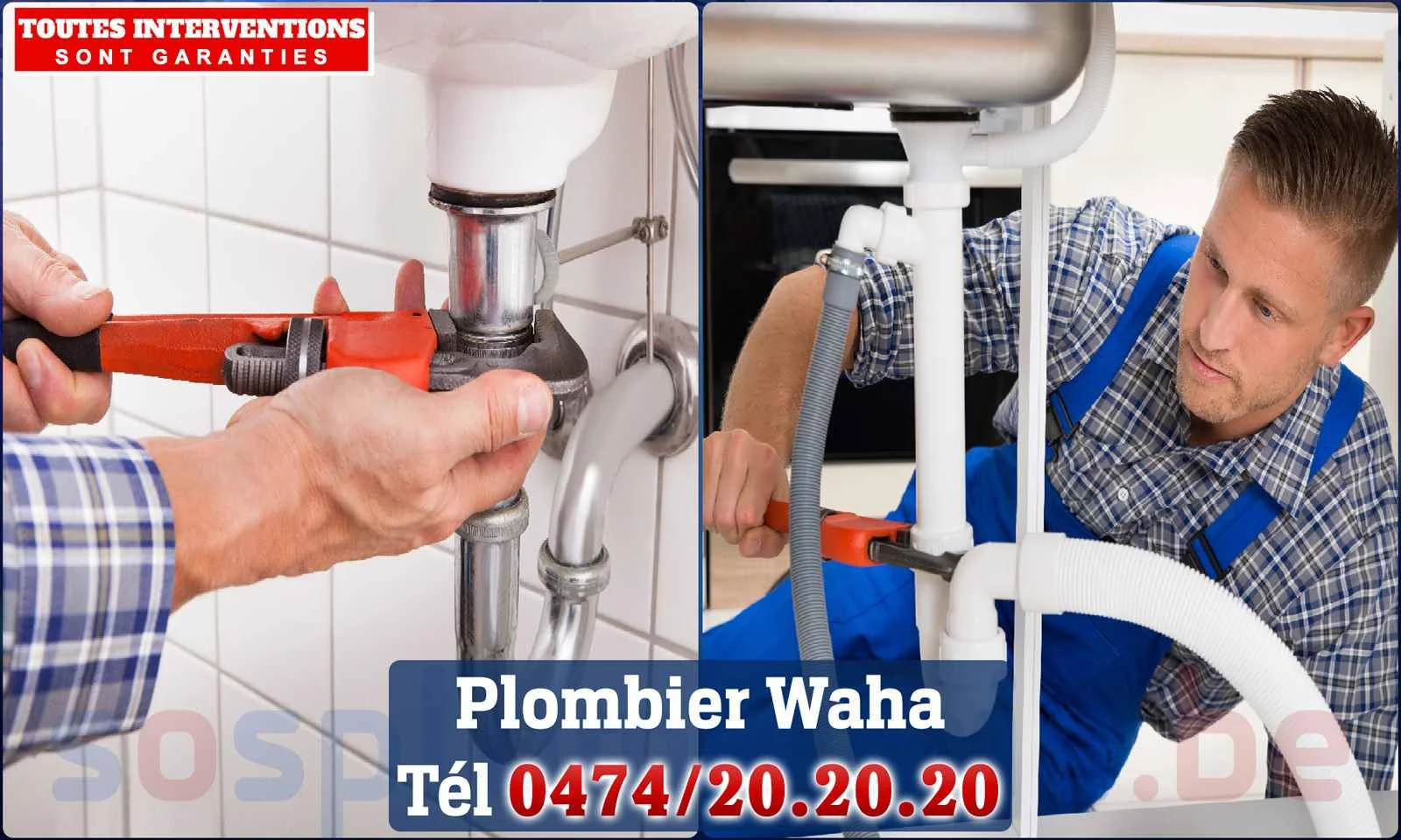 SOS Plomberie - Plombier Waha pour installation et
                    réparation