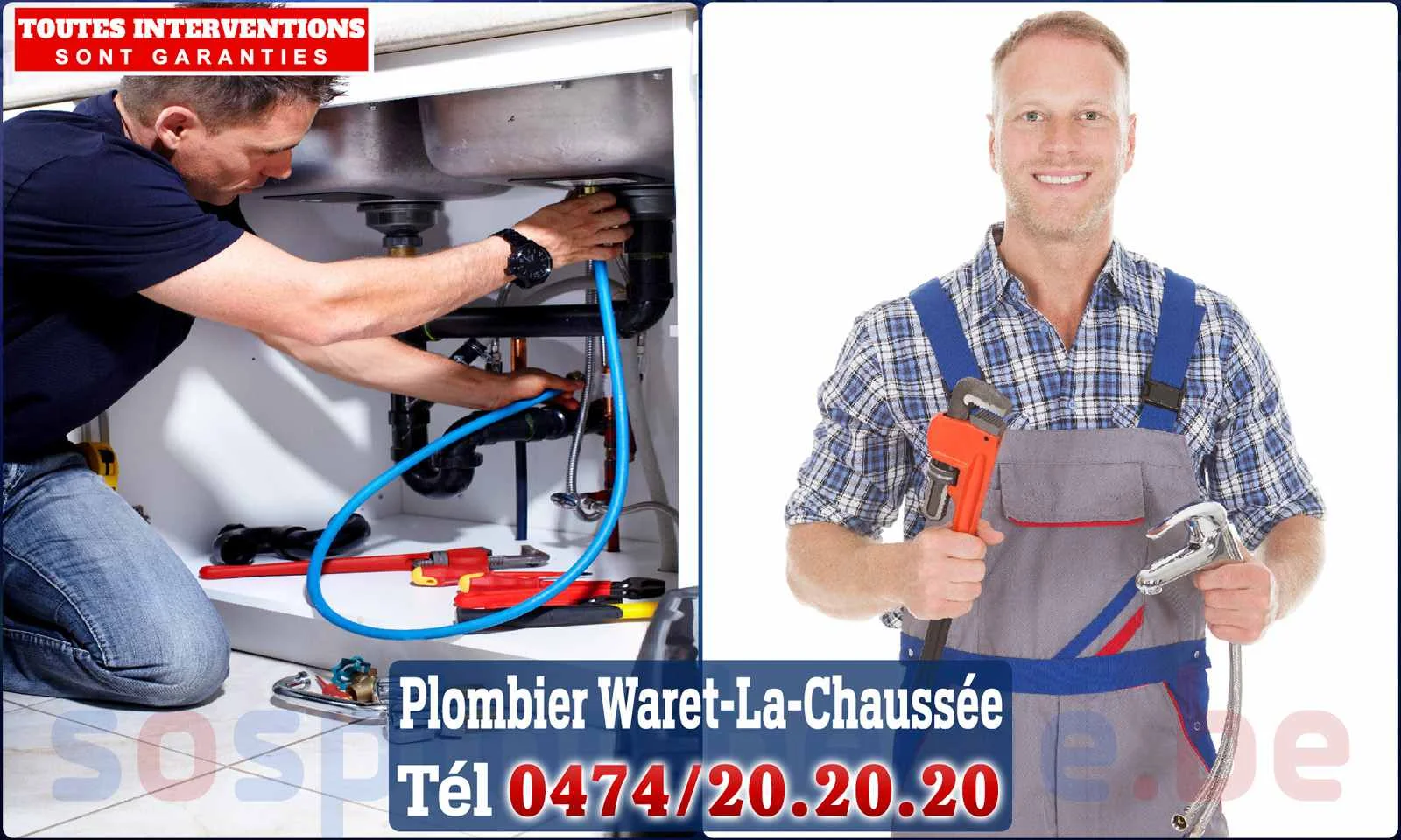 SOS Plomberie - Plombier Waret-la-Chaussée pour installation et
                    réparation