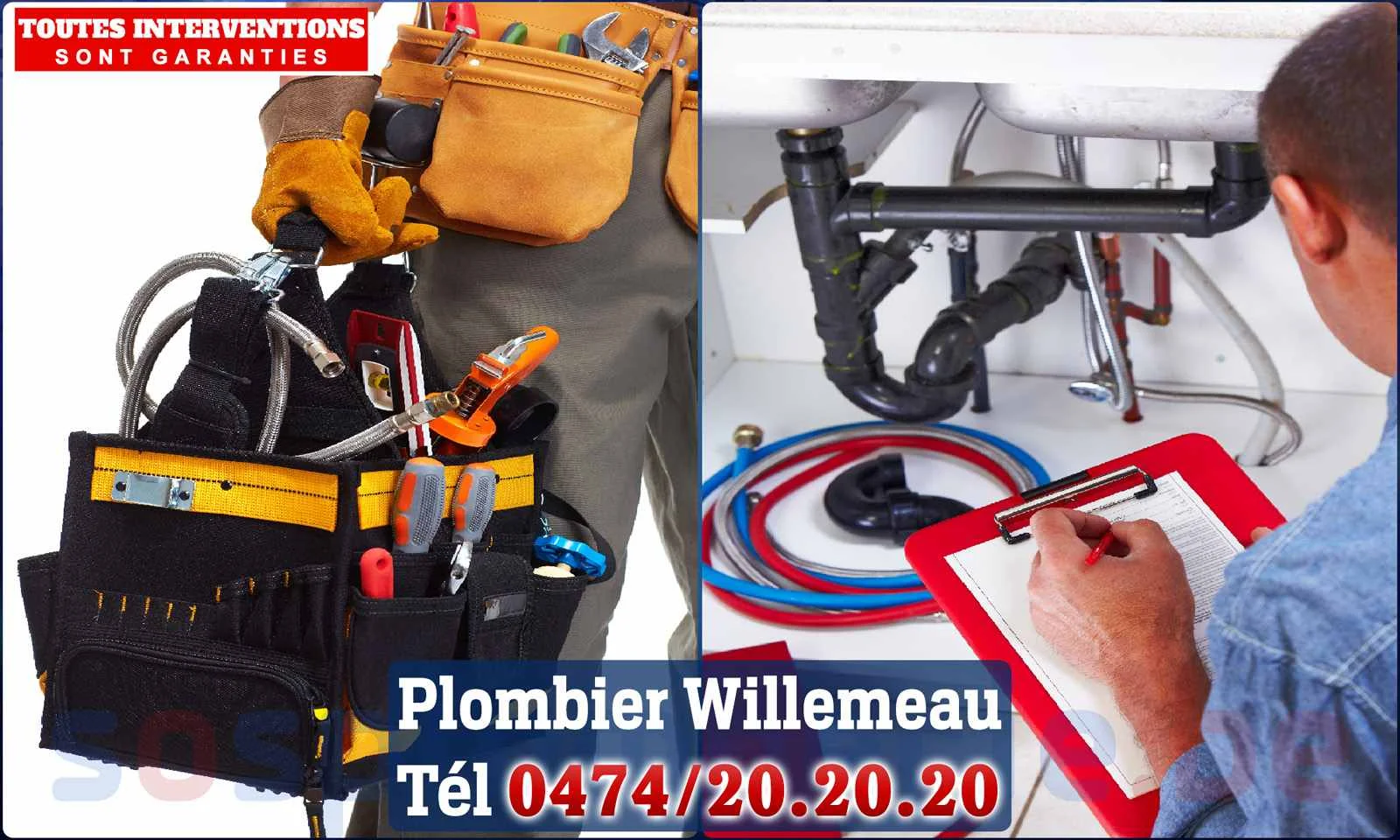 SOS Plomberie - Plombier Willemeau pour installation et
                    réparation