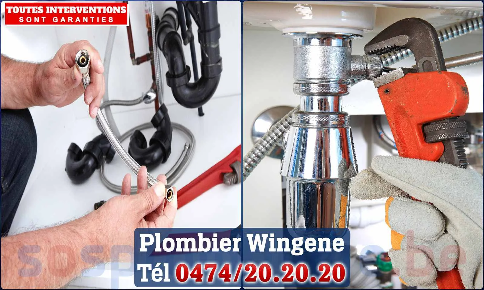 SOS Plomberie - Plombier Wingene pour installation et réparation