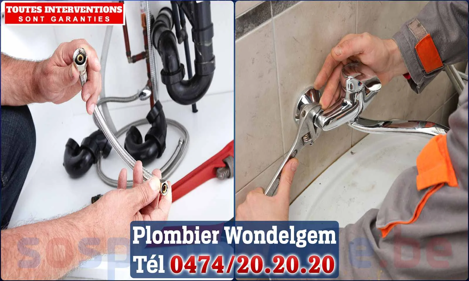 SOS Plomberie - Plombier Wondelgem pour installation et
                    réparation