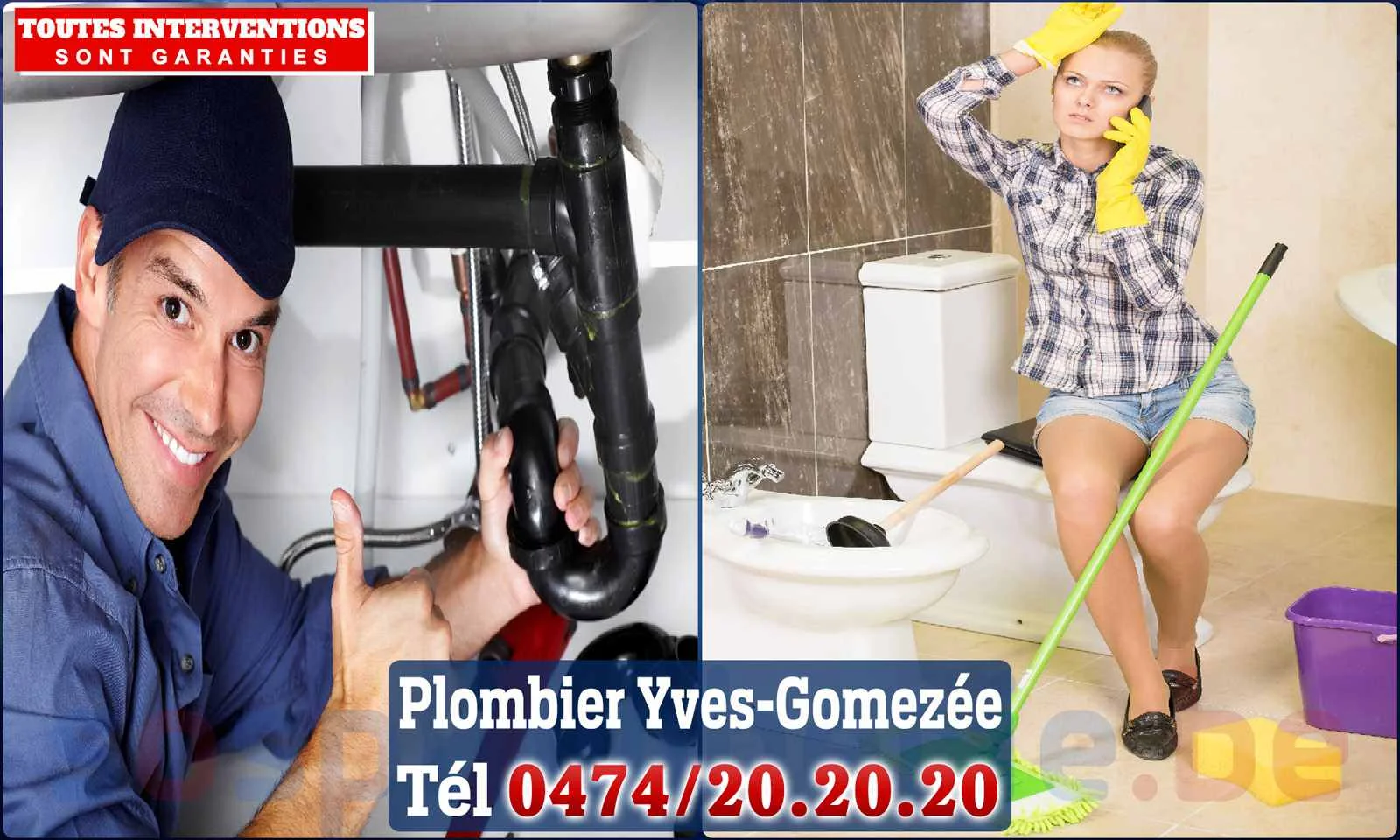 SOS Plomberie - Plombier Yves-Gomezée pour installation et
                    réparation