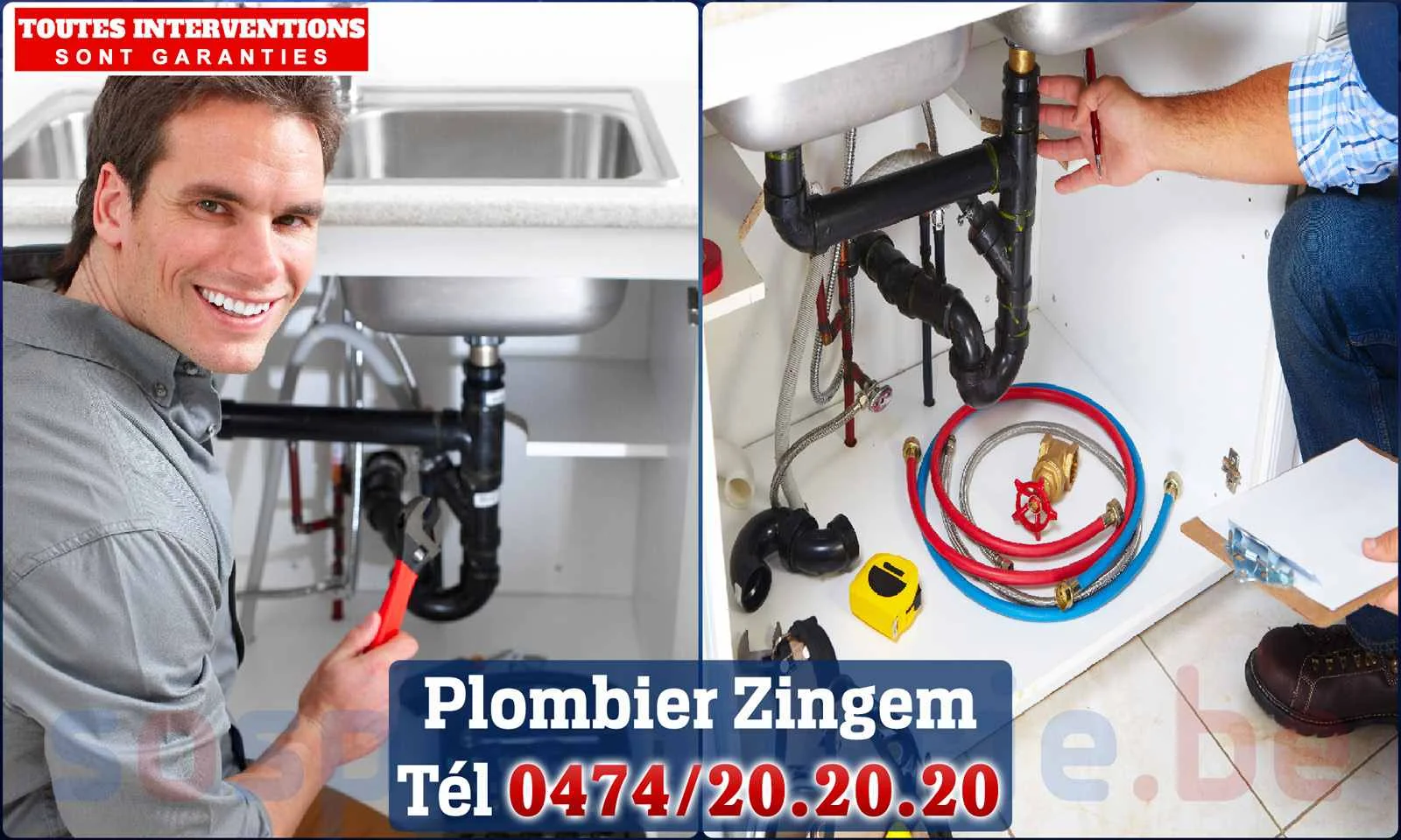 SOS Plomberie - Plombier Zingem pour installation et réparation